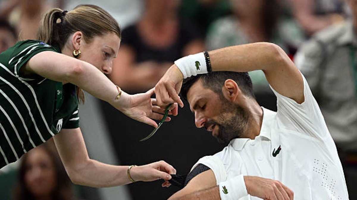 Djokovic y su graciosa escena con una recogepelotas: "Me hizo sentir un poco más relajado". Foto: Gettyimages