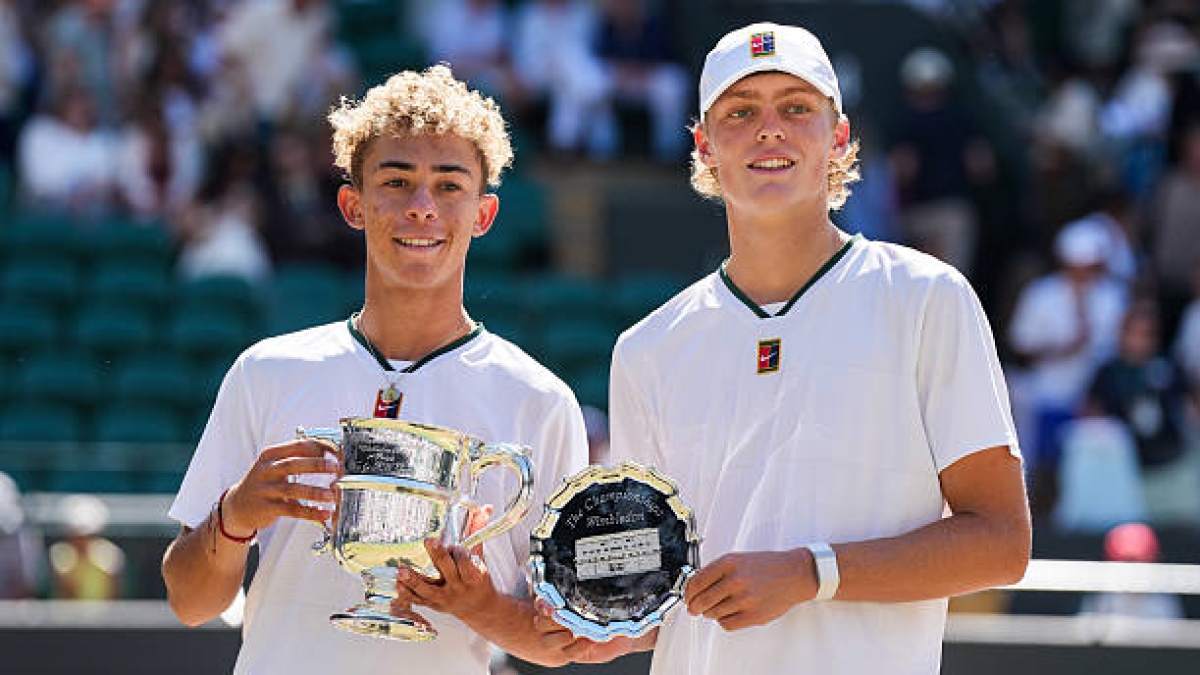 Jordan Lee da la sorpresa, termina con el sueño de Cruz Hewitt y se convierte en el campeón de Wimbledon Junior 2026. Foto: Gettyimages