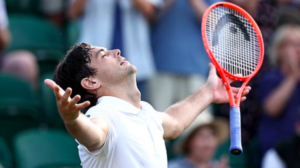 Taylor Fritz llega lanzado a la segunda semana de Wimbledon. Fuente: Getty