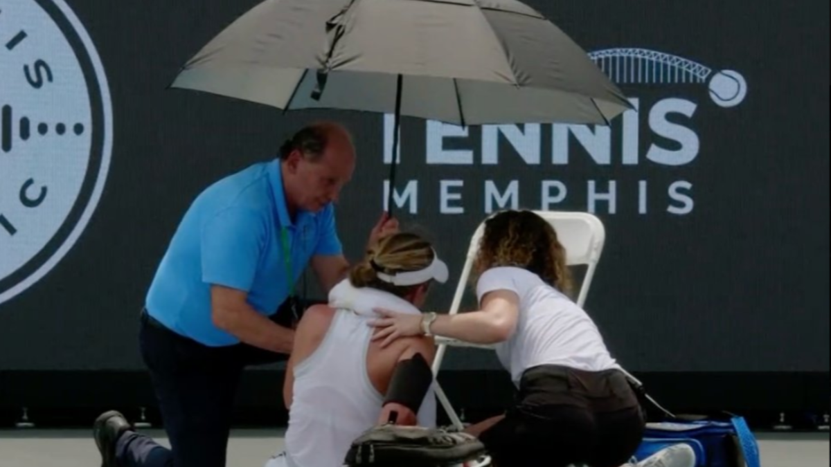 Ekaterina Alexandrova, heat stroke in Memphis. Photo: gettyimages