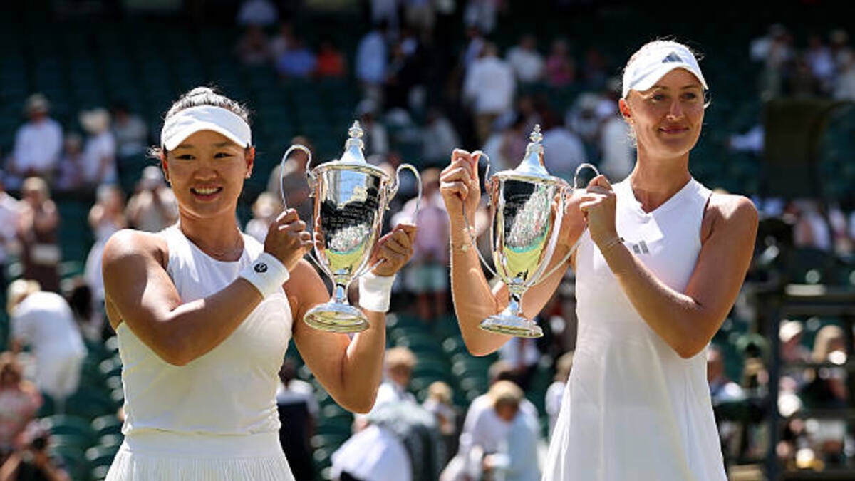 Guo y Mladenovic, campeonas de Wimbledon 2026. Foto: gettyimages