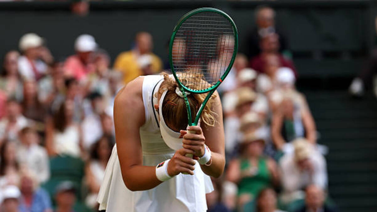 Mirra Andreeva llora en Wimbledon 2026. Foto: gettyimages