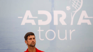 Novak Djokovic, en la presentación del Adria Tour. Fuente: Getty