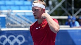 Davidovich quiere dar la campanada ante Nole. Foto: Tenis Olímpico