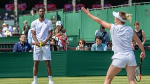 Elina Svitolina y Gael Monfils. Foto: Getty Images