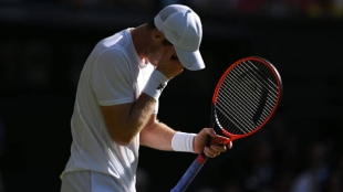 Andy Murray pierde con Tsitsipas en Wimbledon 2023. Foto: gettyimages