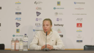 Anett Kontaveit en rueda de prensa de Hamburgo. Fuente: Hamburgo Open