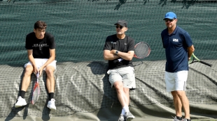 Paul Annacone, junto a Taylor Fritz. Foto: Zimbio