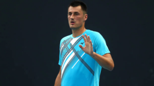 Bernard Tomic, y una curiosa reflexión acerca del nivel de los jugadores en el Top 100. Foto: Getty