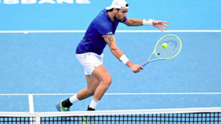 Berrettini en su partido de la United Cup ante Ruud. Foto: Getty