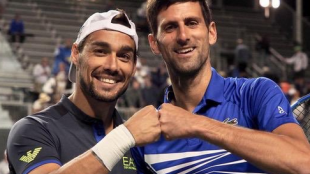 Fognini y Djokovic