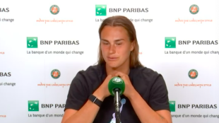 Aryna Sabalenka en rueda de prensa. Fuente: Eurosport