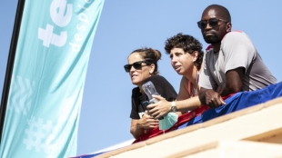 Carla Suárez disfrutando del WTA 250 de Tenerife. Fuente: MEF Tenis