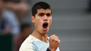 Carlos Alcaraz en Roland Garros 2022. Foto: Getty