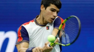 Alcaraz se tuvo que retirar del US Open. Foto: US Open