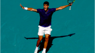 Un ciclón llamado Alcaraz aterriza en Miami. Foto: Getty