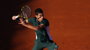 Carlos Alcaraz en el Conde de Godó. Foto: Getty