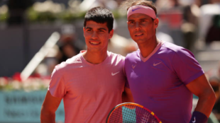 Nadal y Alcaraz, en su duelo del año pasado. Fuente: Getty