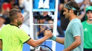 Evans enfrentó a Federer en cuatro oportunidades y sufrió cuatro derrotas. Foto: Getty