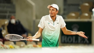 Daniil Medvedev, sufrimiento tierra batida. Foto: gettyimages