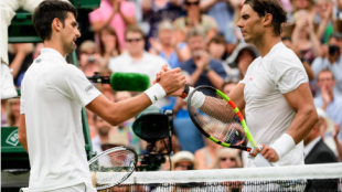 Novak Djokovic y Rafael Nadal, tras Wimbledon 2018. Fuente: Getty