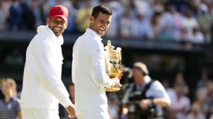 Novak Djokovic y Nick Kyrgios. Fuente: Getty