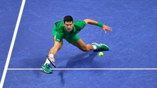 Novak Djokovic en su partido ante Daniil Medvedev. Foto: Getty