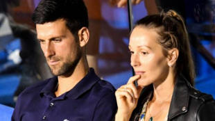 Novak y Jelena Djokovic durante el Adria Tour en Belgrado. Fuente: Getty
