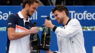 Daniil Medvedev y Dominic Thiem. Foto: Getty Images