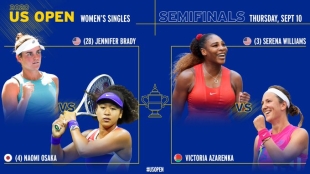 Semifinales del US Open 2020. Fuente: @usopen