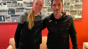 Despina Papamichail y Roberto Ortega en el Club de Tenis Valencia. Fuente: Punto de Break