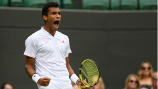 Félix Auger-Aliassime gana a Zverev en Wimbledon 2021. Foto: gettyimages