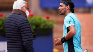 Fognini, muy enfadado tras su descalificación: "He pagado por algo que no he hecho" Foto: Getty