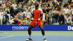 Frances Tiafoe celebra su victoria. Fuente: Getty.