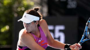 Garbiñe Muguruza habla en el Media Day del Open de Australia 2023. Foto: Getty
