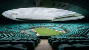 La Pista Central de Wimbledon, vacía. Fuente: Getty