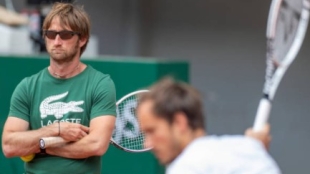 Cervara trabaja con Medvedev desde 2017. Foto: Getty