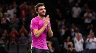 Gilles Simon tras ganar a Andy Murray. Foto: Getty