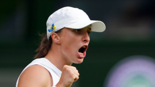 Iga Swiatek en Wimbledon 2023. Foto: Getty