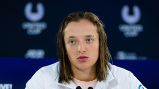 Iga Swiatek en rueda de prensa de la United Cup 2023. Foto: Getty