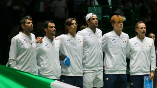 El equipo de Italia en la Copa Davis 2022. Foto: Getty
