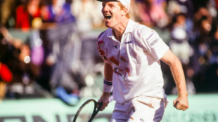 Jim Courier, feliz en París. Fuente: Getty