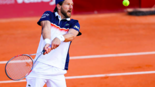 Jurgen Melzer en acción. Fuente: Getty