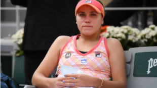 Sofia Kenin, tras la derrota. Fuente: Getty