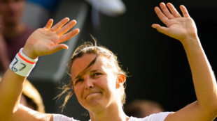 Kirsten Flipkens en Wimbledon 2022. Foto: Getty