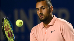 Kyrgios durante su partido ante Humbert. Fuente: Getty