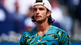 Lorenzo Musetti, en su partido de semifinales ante Tsitsipas. Foto: Getty