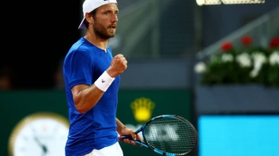 Lucas Pouille en el Mutua Madrid Open 2022. Foto: getty