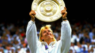 Martina Navratilova con su bien más preciado. Fuente: Getty