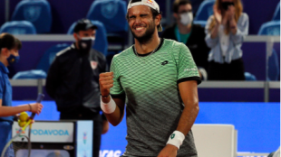 Matteo Berrettini habla como campeón de Belgrado 2021. Foto: gettyimages